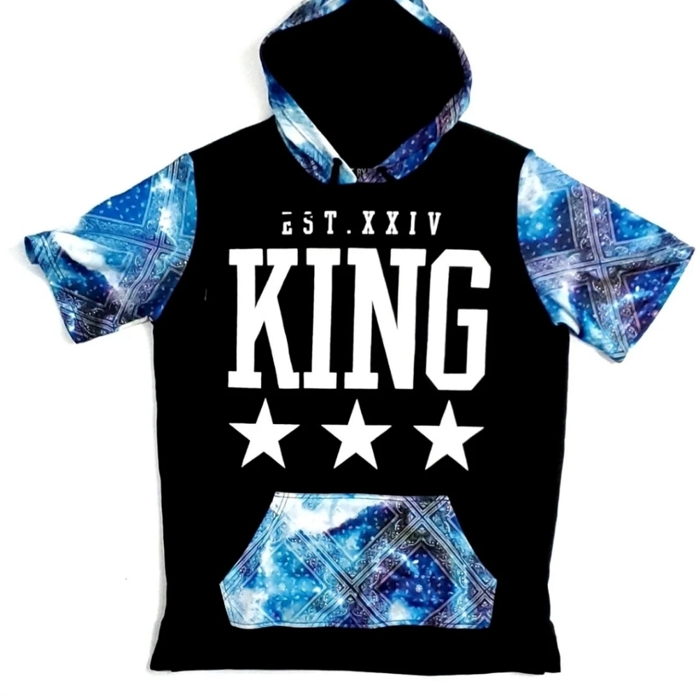 FIVE BY FIVE Mens XL Hoody Shirt KING Space